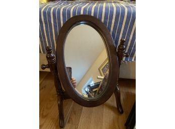 Wooden Desk/Vanity Mirror