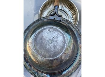 Two Large Vintage Silverplate Pieces - Waiting For Your  Refresh