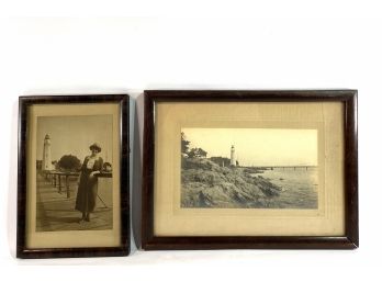 Victorian Era Morris Cove's Lighthouse Point Framed Photographs