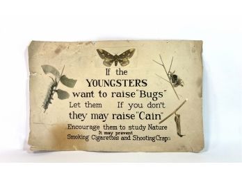 Vintage Child Rearing 'Youngsters' PSA Print On Heavy Cardstock Paper
