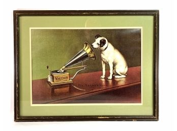 RCA Dog 'Nipper' Framed & Matted Print