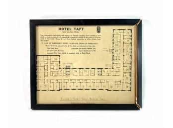 Hotel Taft - Floor Layout 'In Case Of Emergency' Print