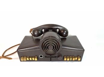 Vintage Bakelite 'Amplicall' Early Office Intercom Phone With Handset