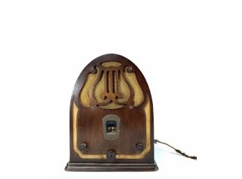 1930's - Philco Super Simplex Cathedral Radio - Model UnKnown - Speculation Is A Rare One Off Harp Shaped Cab