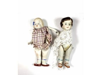 Antique -  Diminutive Bisque Dolls -
