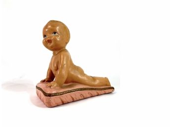 Original Cast Plaster Kewpie Doll-Esque Baby Figure