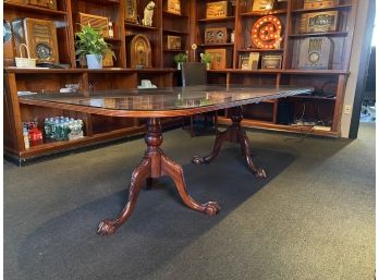 Claw Foot Conference Table With Custom Glass Top - Delivery Available