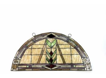 Elipse - Leaded Stained Glass Hanging Pane