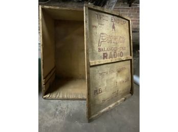 Rare - Original Intact Philco Console Radio Shipping Crate