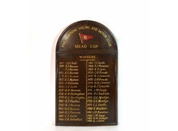 Worthing Sailing & Motor Club Mead Cup Winners 1947-1984 - Solid Wood & Hand Painted