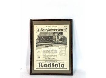 1923 - Radiola RCA - A New Improvement Framed Advertising