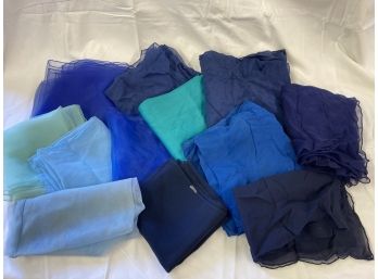 Assorted Solid Blue Scarves