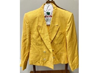 Vintage J. G. Hook Lined Yellow Jacket Size 10