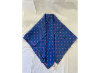 Blue Scarf With Pink Dots Scarf