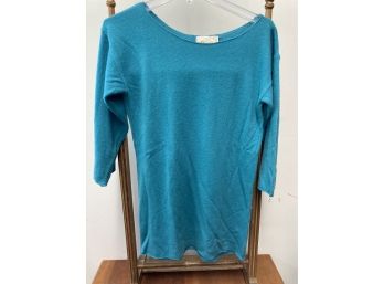 Vintage Donna Marie Blue 100 Percent Cashmere Sweater Size Small