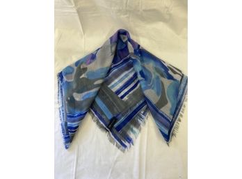 Anne Klein Blue, Purple And Grey Scarf