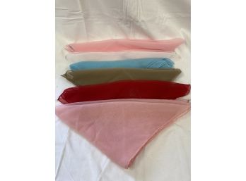 Set Of 6 Scarves By Vera - Various Sizes