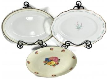 Set Of Three Serving Platters Including: Cavitt-Shaw, Jarolina & Andover