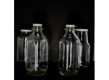 Vintage Glass Milk & Whipping Cream Jars