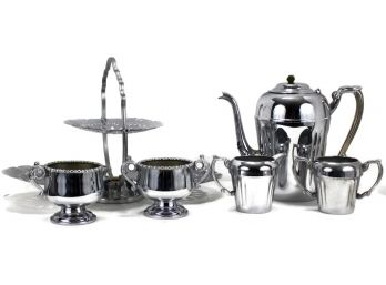 Silver Plated Tiered Server, Silver Plated Tea/Coffee Set
