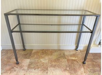 Metal And Glass Console Table