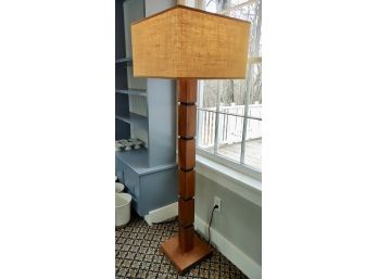 Mid-Century Wooden Floor Lamp