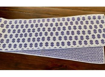 William Sonoma Blue & White Table Runner