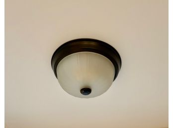 Bronze Tone & Frosted Glass Flush Mount Ceiling Fixtures  (5)