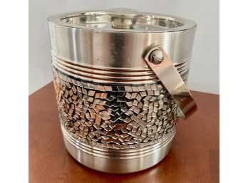 OGGI Stainless Steel Mirrored Mosaic Ice Bucket