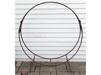 Large Circular Metal Firewood Holder