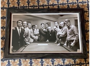 Hollywood's Rat Pack, Ocean's 11 Cast At Pool Table Photo Print