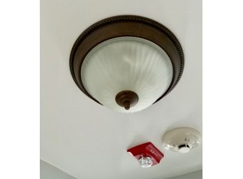 Frosted Glass & Bronzed Flush Mount Ceiling Light Fixtures (3)