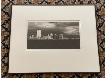 Downtown NYC 1990 Skyline Black & White Photo Print By Magill