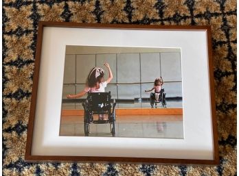 Sweet Ballerina In Wheel Chair Color Photo Print