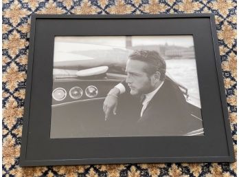 Paul Newman Black & White Photo Print In Black Frame