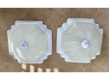 Pair Of Flush Mount Ceiling Fixtures (2)