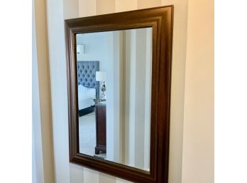 Beveled Glass Mirror With Bronze Toned Frame