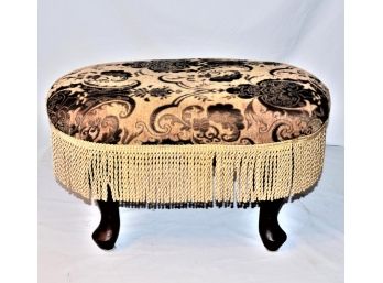 Nice Victorian Style  Fringed Tassel  Foot Stool Ottoman