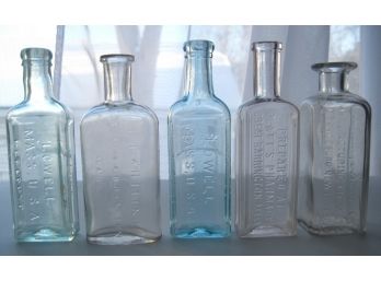 Group Of Antique Pharmacy Medicine Bottles