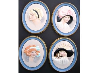 Group Of 4 Erma Gilliland Duncan Ceramic Relief Wall Plaques