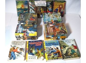 Group Of 25 Vintage Hardy Boys Books  By Franklin W Dixon