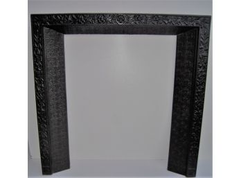 Antique Victorian Ornate Cast Iron Fireplace Surround