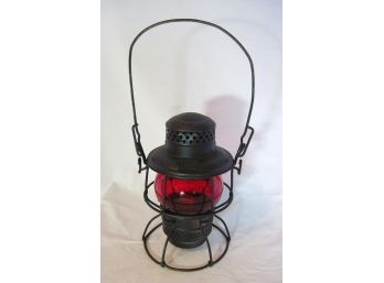 Adlake Kero N.y.c.s Railroad Lantern With Red Globe