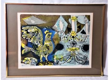 Augustin Ubeda Signed & Numbered Limited Edition Modernist Lithograph