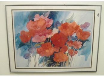 Listed Artist Joan McKassan Original Floral Still Life Watercolor Painting