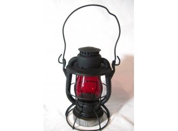 Dietz Vesta N.Y,C.S  Railroad Lantern With Embossed Red Globe