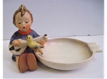 Vintage Hummel Figurine Ashtray # 33 Joyful Trademark 3