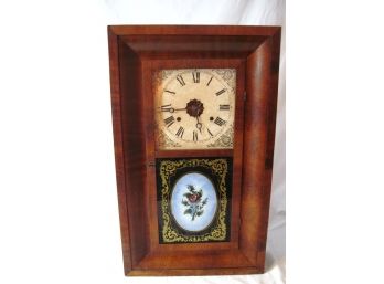 Clean Antique 19th Century New Haven Mahogany Ogee 30 Hr Clock