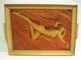 Vintage Marilyn Monroe Golden Dreams Playboy Pose Serving Tray