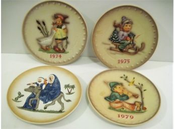 Lot Of 4 Vintage Hummel Goebel Plates